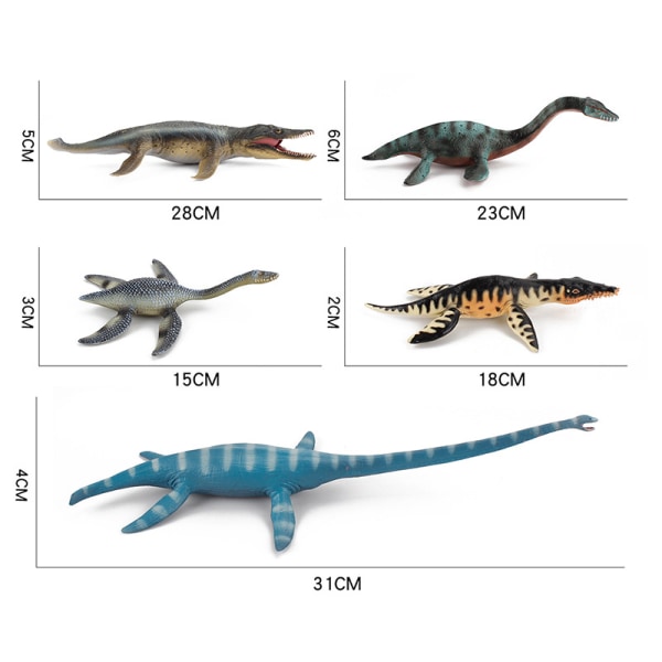 Jurassic World Ocean Protector Dinosaurie, gjord av havsbunden plast, barnleksak i åldrarna 4 år och äldre (5Piese)