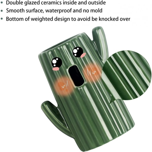 Cactus Läcksäker vattenflaska Keramisk Universal vattenflaskhållare Stativ för hamster girbiler och andra smådjur
