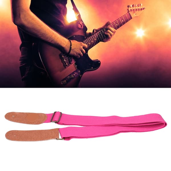 Gitarrrem, nackbälte, celluloidplektrum med installationsdelar, stränginstrumenttillbehör, rosa