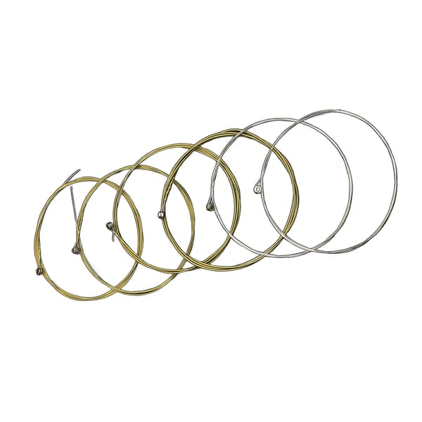 Akustiske guitarstrenge i messing-legering, standard, lette, 6 strenge til udskiftning