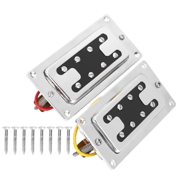 Pickup Gitarr Bas Delar Lättvikt Musikinstrument Tillbehör Silver 12K-Motstånd(Silver BBT 4-Strängad Bas 8 Mag