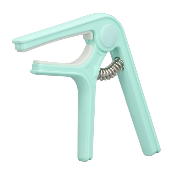 Guitar Capo - Robust ABS-fjeder - Jævnt tryk - Nem betjening - Capo til akustisk guitar, ukulele, bas, banjo, mandolin - Lysegrøn