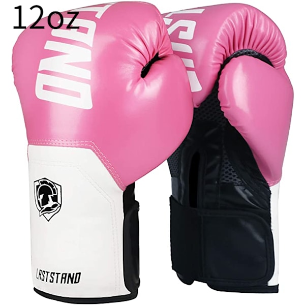 Boksehandsker til mænd og kvinder, boksetræningshandsker, taekwondo sandbag handsker, Muay Thai sparring træningshandsker  lyserød og hvid 12oz
