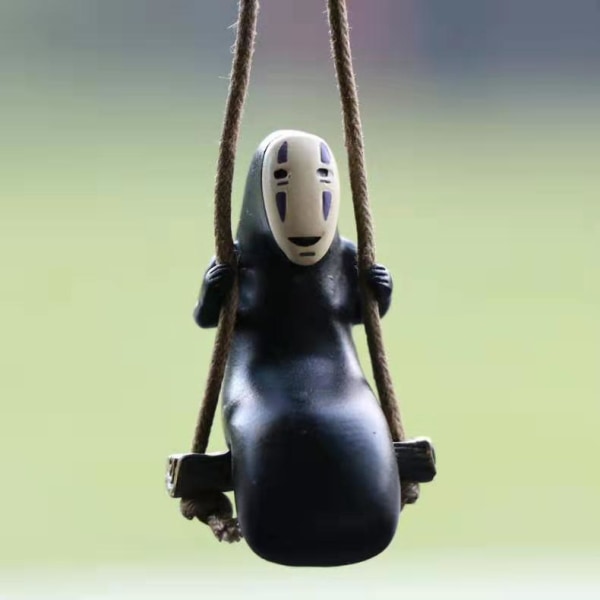 Hayao Miyazaki Spirited Away Swinging Faceless Male Car Pendant Car Accessories Rear View Mirror Car Pendant