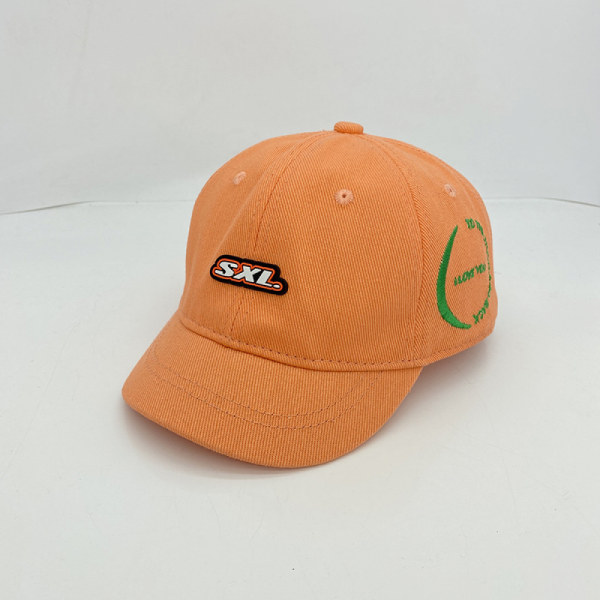 Dotpet kortbrättad cap med topp för män och kvinnor justerbar cap(orange)
