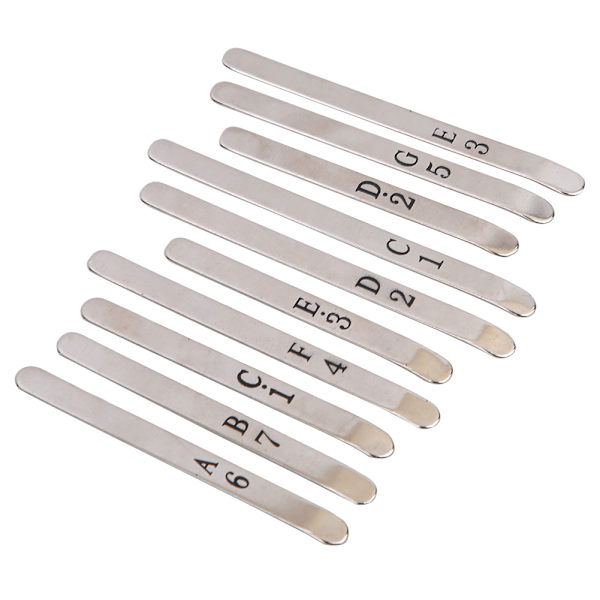 10 stk. Kalimba-nøgler 10 toner Metal Udskiftning Tommelfingerklaver Finger Percussion Nøgle