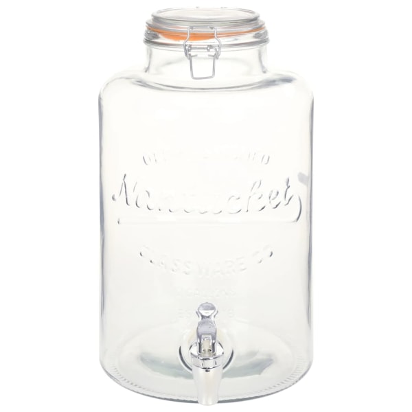 Glasbeholder XXL med taphane, transparent, 8L