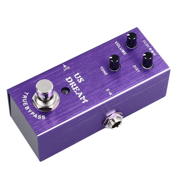 Gitarrdistorsionseffekt Metallskal Flera toner Elektrisk gitarr Effektpedal Vredjustering AN‑03 Lila
