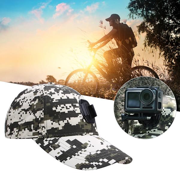 Nylon Bärbar Mjuk Lätt Sport Kamera Hatt Fäste Hållare Mössa Montera Tillbehör för DJI Osmo Action/GoproKamouflage Grön