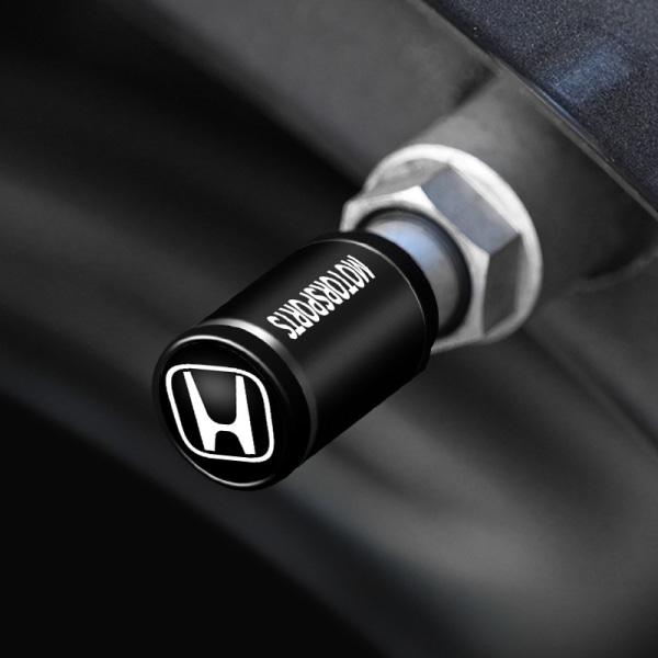 Egnet til Honda Accord Crown Road Lingpai Binzhi Civic bildækventilhætte ventilkernbeskyttelsesdæksel (Honda Black Label [Sort] 8-pak)