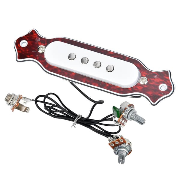 Elektrisk gitarr pickup 4 strängar gitarr tillbehör musikinstrument pickup (röd)