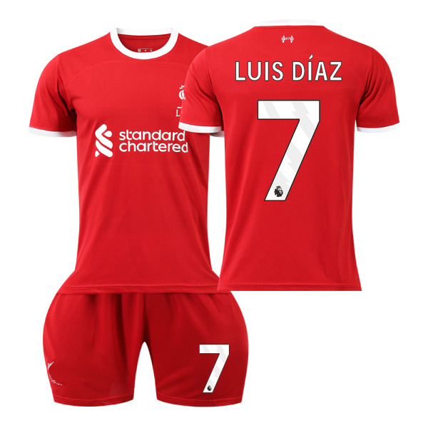 2023-2024 Liverpool Børnefodbolddragt Sæt-Nr.7 LUIS DIAS#22 No.7 LUIS DIAS #22