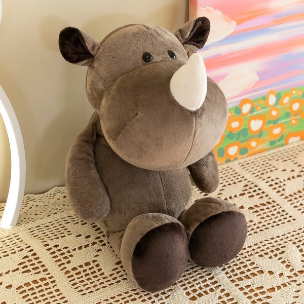 Suloinen pehmolelu Viidakon eläin Nukke-sarvikuono（25cm） rhino （25cm）
