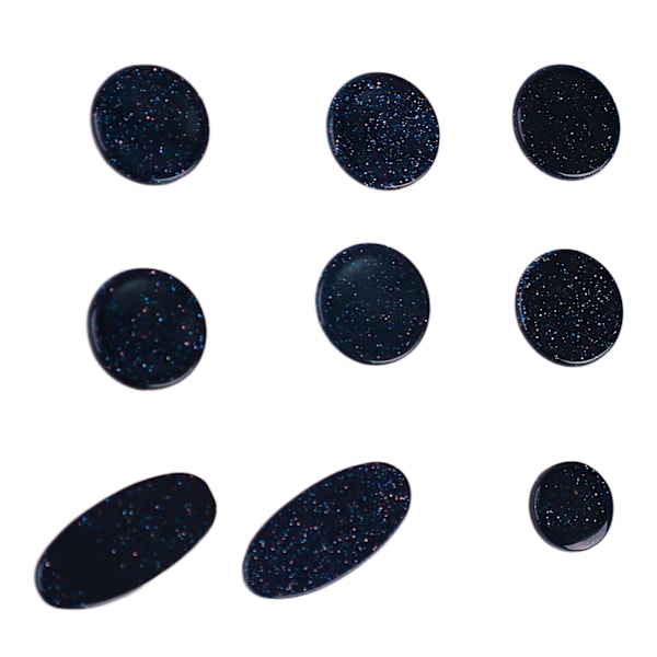 9PCS Saksofon Finger Pads Saksofon Nøkkelknapper Musikinstrument Tilbehør Flere Størrelser C356 Mørkeblå