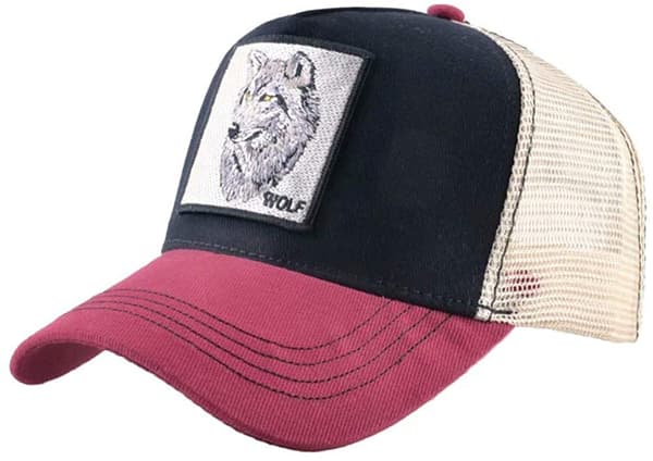 Unisex Eläin Mesh Trucker Hat Snapback Kirjailtu Patch Baseball Caps, LT-RD2
