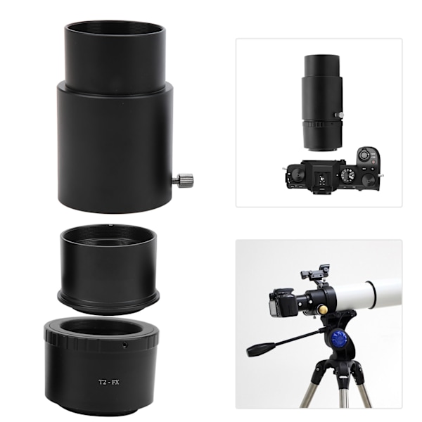 Astronomiskt teleskop 2in 60mm okularförlängningsrör och för T2-FX adapterring set