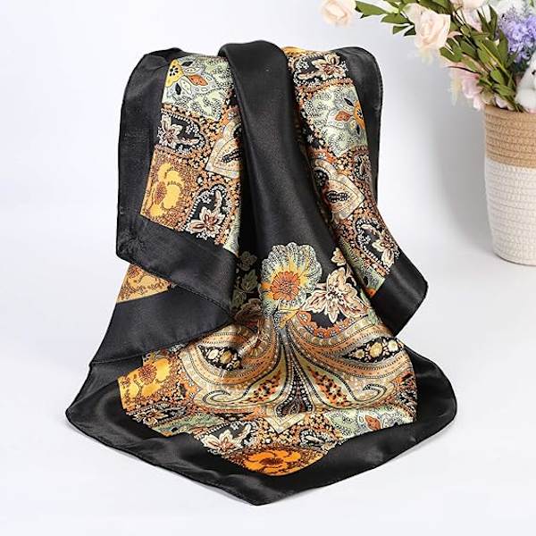 35” Satin Store Firkantede Hovedtørklæder - 4 stk. Silkelignende Hals tørklæde Hår Sovende Wraps Satin Silke Tørklæder til Kvinder, A