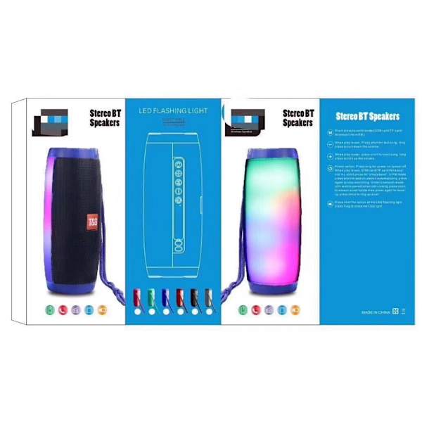 TG157 Trådlös Bluetooth-högtalare LED-melodi Lykta Kreativ Present Utomhus Vattentät Subwoofer Grå