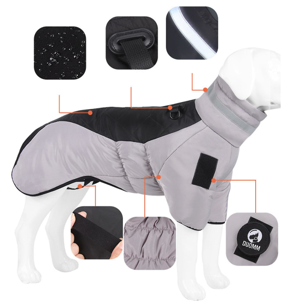 Koiran vaatteet Paksuuntunut Heijastava Lämmin Pehmeä Puuvilla Lemmikin Takki Syksyyn/talveen Syksyyn/talveen (Oranssin, 3XL)