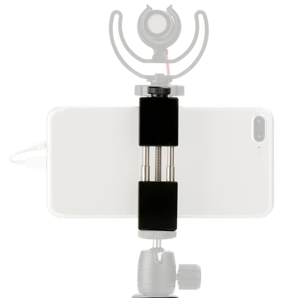 Universal telefonklemme i aluminiumslegering med blitssko for stativselfie