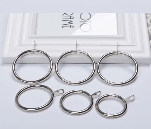 10 st brons 2,2-tums innerdiameter metallgardinringar med öljetter (silver)