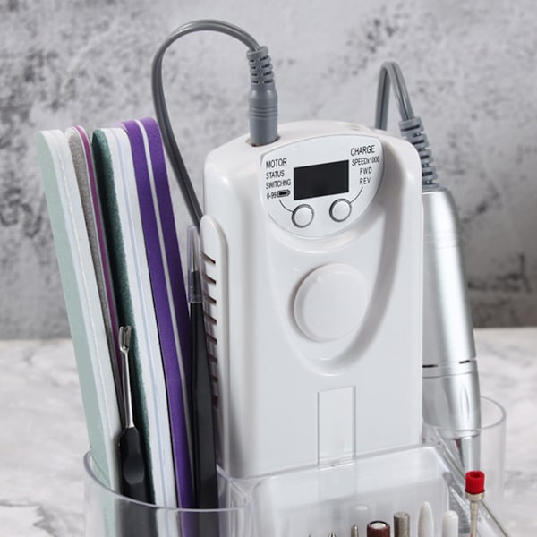 Negleboremaskine Slibestøtteholder Klar Slibning Maskine Bits Organizer Display Stativ Transparent Manicure Værktøj Opbevaringshylde