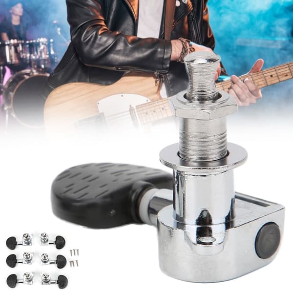Guitar Tuning Pegs Head Tuners String Locking Knobs Velegnet til Elektrisk Klassisk Instrument Semicirkel