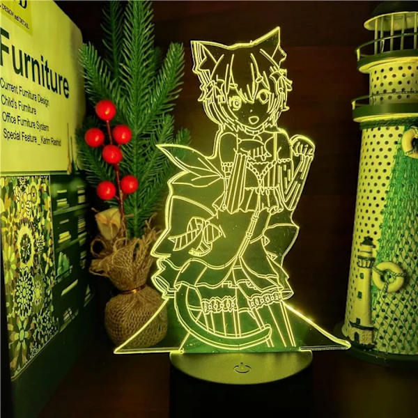 WJ Re Zero Starting Life in Another World Felix Argyl Anime 3D Illusion Lampe Soveværelse Bord Dekoration Lampara Børn Gave Anime Illusion Lampe PXJD En annorlunda värld från grunden