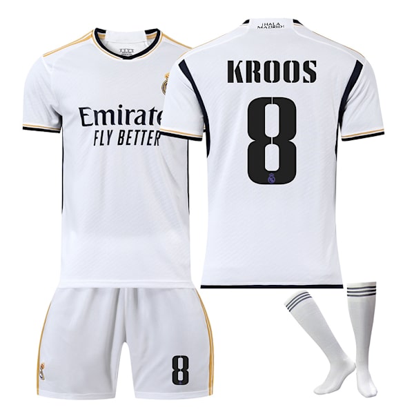 23/24 Real Madrid Hjemmefotballdraktsett med sokker 8 KROOS M
