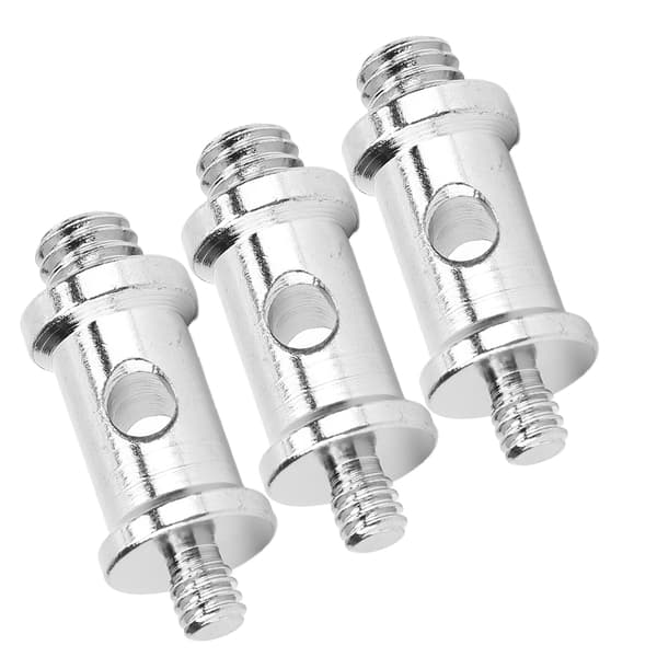 3 stk. 1/4 til 3/8 tommer han-konverter gevindskrue tapstuds til kamerastativ monopod studiolysstativ