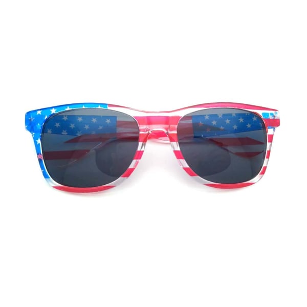 USA Flagga Solglasögon Klassisk stil Retro Solskydd Glasögon UV400 Skydd Unisex För män Kvinnor Golf Cykling Sport Fiske Resor（B）