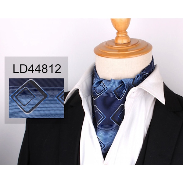 Miesten Ascot-solmio Paisley-kuvioinen jacquard-silkki kudottu kukallinen kaulaliina, LD44812