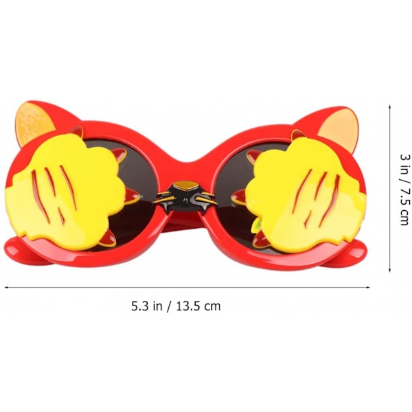 Tiger Design Solbriller Børn Polariseret Solbriller Dejlige Øjen Slid Festartikler Favoriserer Briller Polariseret Brille til 3-12 Års Børn (C3)