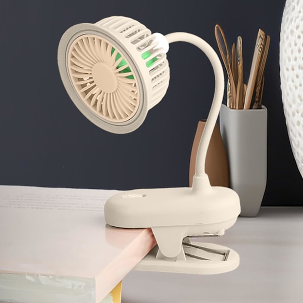 Kannettava pieni klipsikiinnitteinen tuuletin 360° kääntyvä viilentävä tuuletin pöytätuuletin mini pöytätuuletin USB-latauksella klipsi- ja pöytätuuletin toimistoon makuuhuoneeseen Yellow