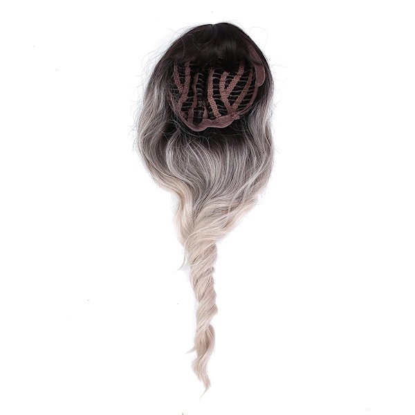 lc202‑2 Svart Gradient Beige Lång Vågig Peruk Kvinnor Långt Hår Peruker Falskt Hår 65cm