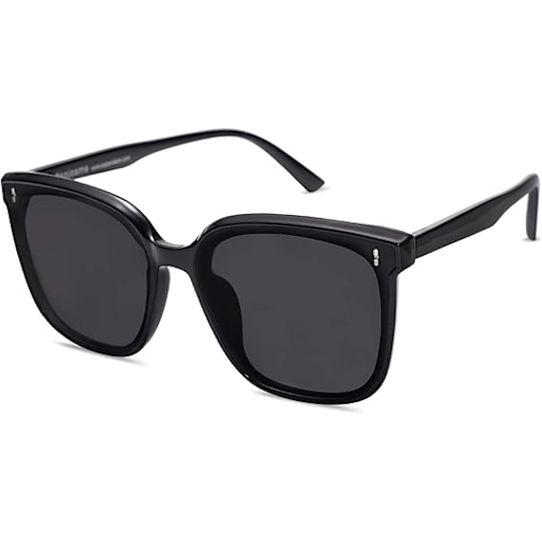 Trendiga överdimensionerade solglasögon för kvinnor och män Black/Grey