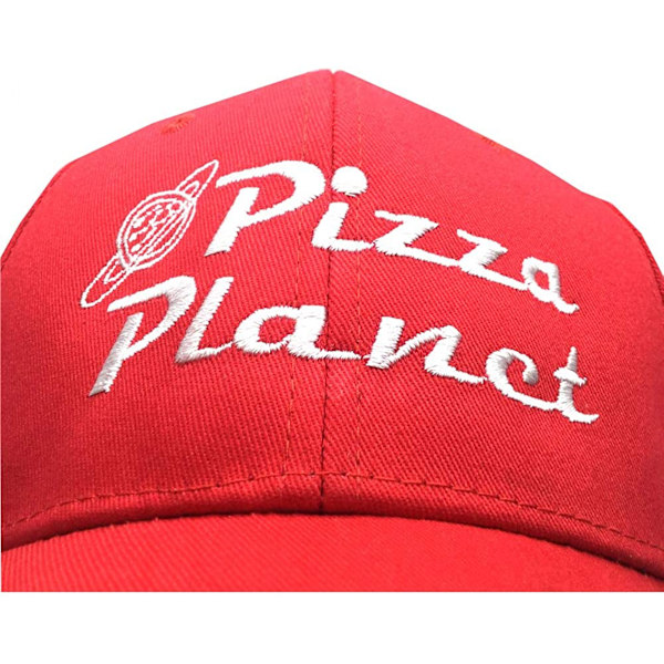 AVEKI Pizza Planet Hat Baseball Cap - Kirjonta, Isähattu, Säädettävä, Puuvilla, Aikuisten Urheilupäällys, Unisex, Punainen-1
