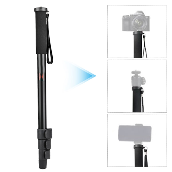 Aluminiumlegering Bärbar Retraktil Monopod Selfie Stick Fäste Stöd Stång för SLR-kamera (P264)