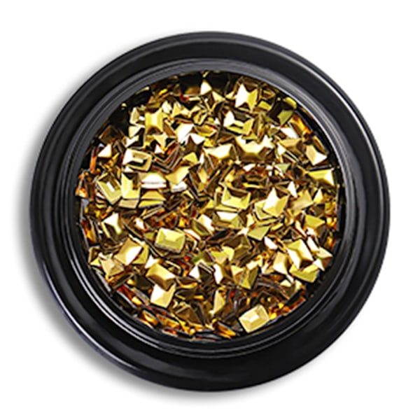 1 Laatikko Kynsilakkakoristeita Glitter Pentagram Epäsäännöllinen Sekvenssit Manikyyri Koriste (7#Kulta)