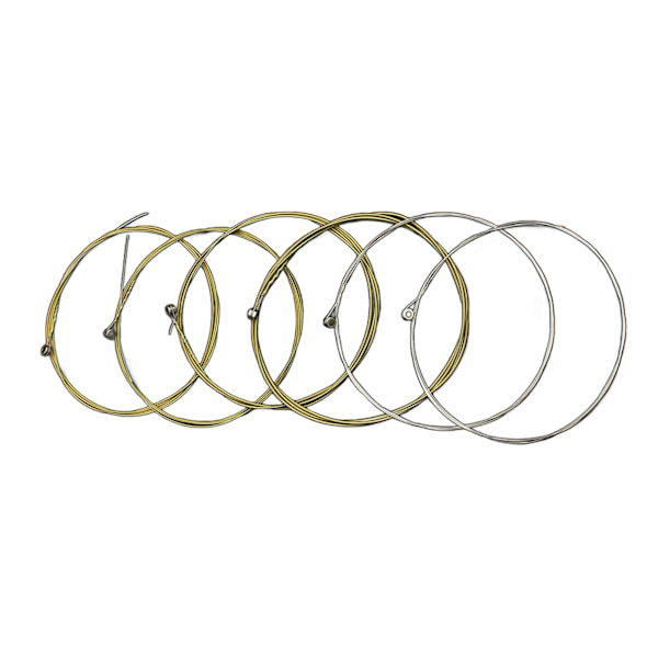 Akustiske gitarstrenger i messing, standard, lette, 6 strenger, erstatningsstrenger for gitar
