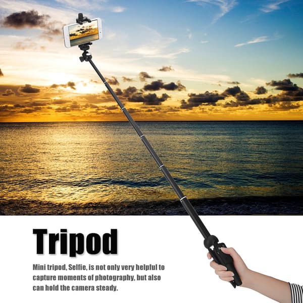 Mini Multifunktionel Skalerbar Bluetooth Håndholdt Monopod Selfie Stick Stativ