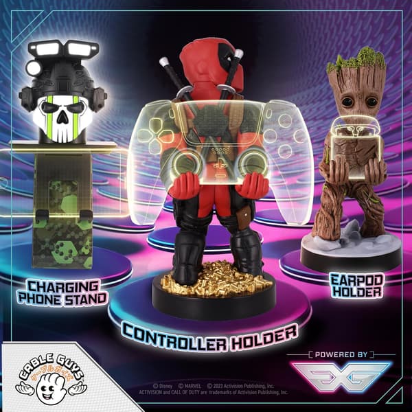 Deadpool Bakre Spillkonsollstativ for PS3, PS4, PS5 Kompatibel med Playstation, Xbox og de fleste andre konsoller