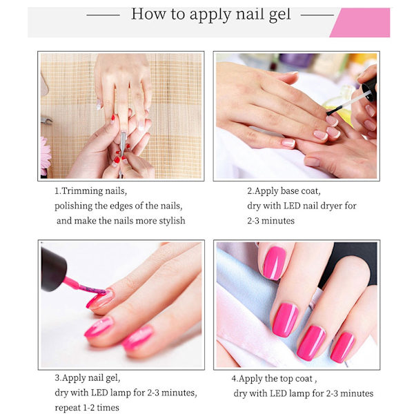 Professionellt DIY-set för nagellack i gelé med nagelkonstset, gelélackblock, manikyrverktyg
