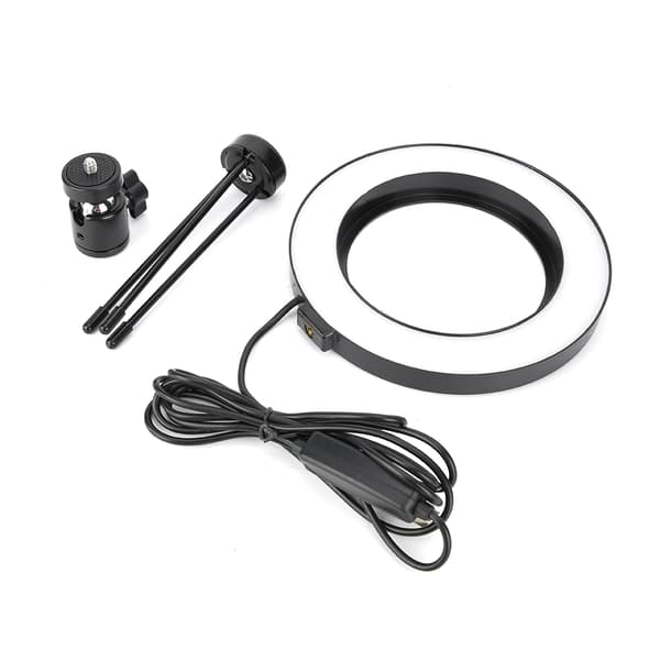 6 tommer 3-tilstande dæmpbar USB LED Video Ring Light Makeup Live Belysningssæt med Bordstativ