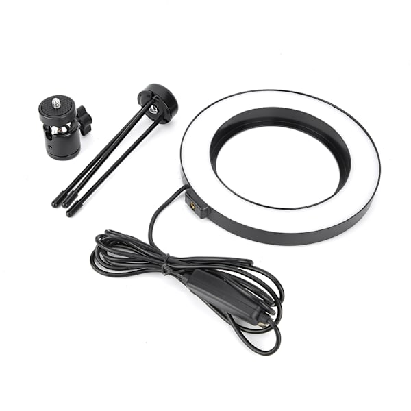 6 tum 3-läges dimbar USB LED-videoringljus smink live-belysningskit med skrivbordsstativ