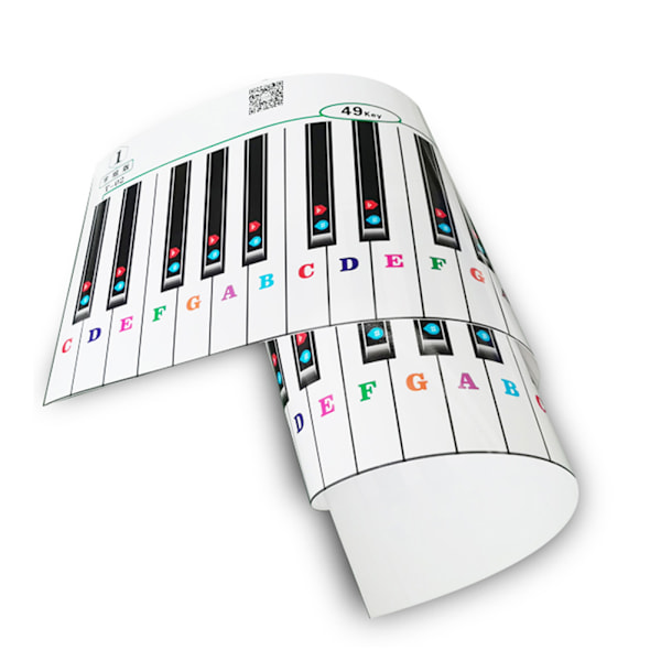 88-näppäiminen Simuloitu Paperinen Elektroninen Keyboard-Tarra Lapsille Pianon Harjoitteluun (T-2)