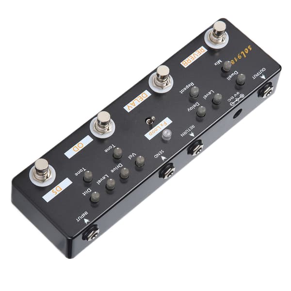 Kitaraefektipoljin 5 Tilaa Reverb Delay Fx LOOP Distortion Overdrive Kitara Viritys Tarvikkeet