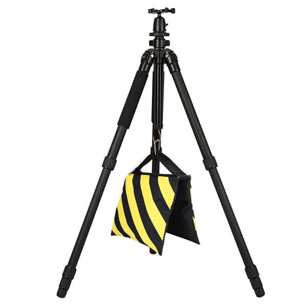Gul & Sorte Striber Sandpose Sandbag Vægtposer til Studio Video Lysstativ Tripod