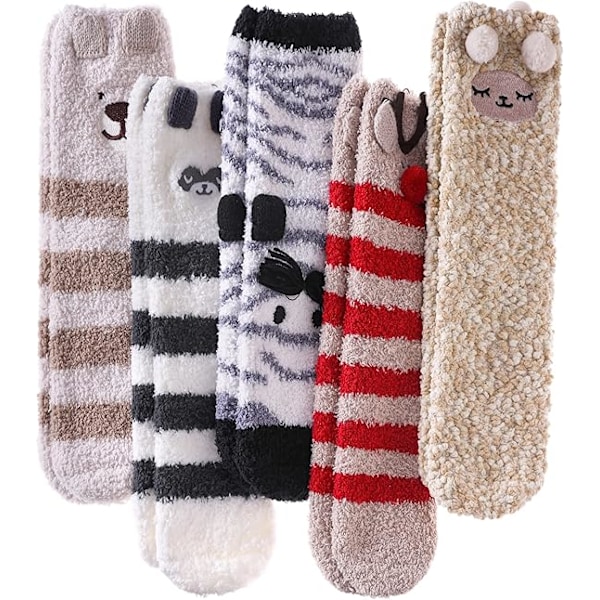 Dam Fuzzystrumpor Mysiga Fluffiga Vinter Varma Toffelstrumpor Mikrofiber Mjuka Hemma Sovastrumpor, 03