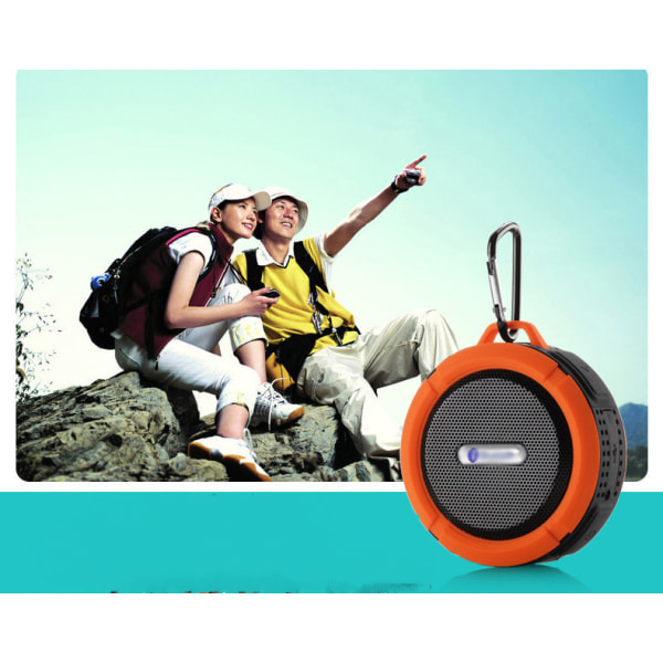 Bluetooth högtalare - Bärbara högtalare Bluetooth trådlös, 5W högt  stereoljud, LED-ljus, 3H speltid, IPX5 vattentät (orange) 42f8 | Fyndiq